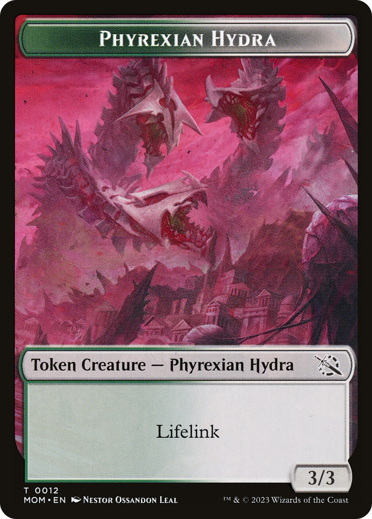 Warrior // Phyrexian Hydra (0012) Double-Sided Token [March of the Machine Tokens] MTG Single Magic: The Gathering | Red Claw Gaming