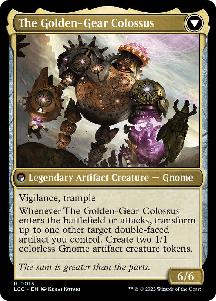 Tetzin, Gnome Champion // The Golden-Gear Colossus [The Lost Caverns of Ixalan Commander] MTG Single Magic: The Gathering | Red Claw Gaming