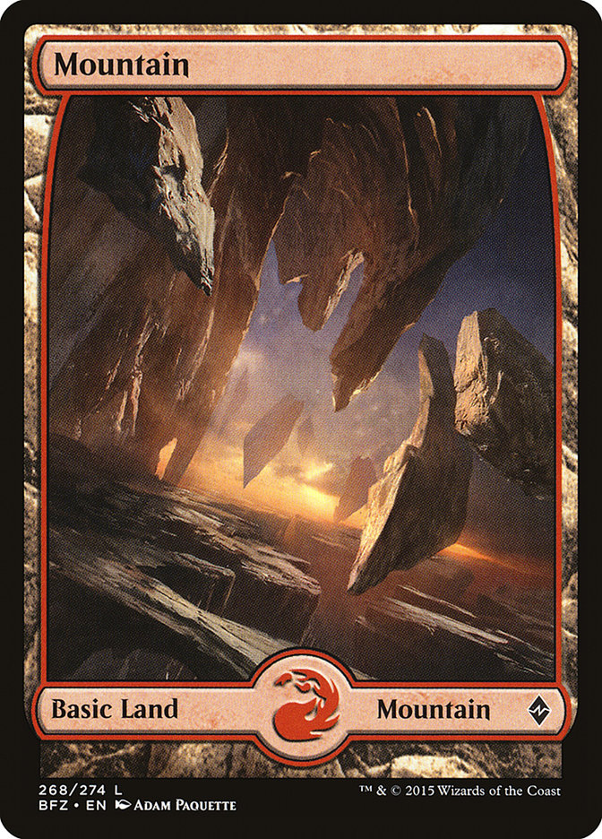 Mountain (268) (Full Art) [Battle for Zendikar] MTG Single Magic: The Gathering | Red Claw Gaming