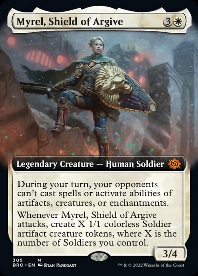 Myrel, Shield of Argive (Extended Art) [The Brothers' War] MTG Single Magic: The Gathering | Red Claw Gaming
