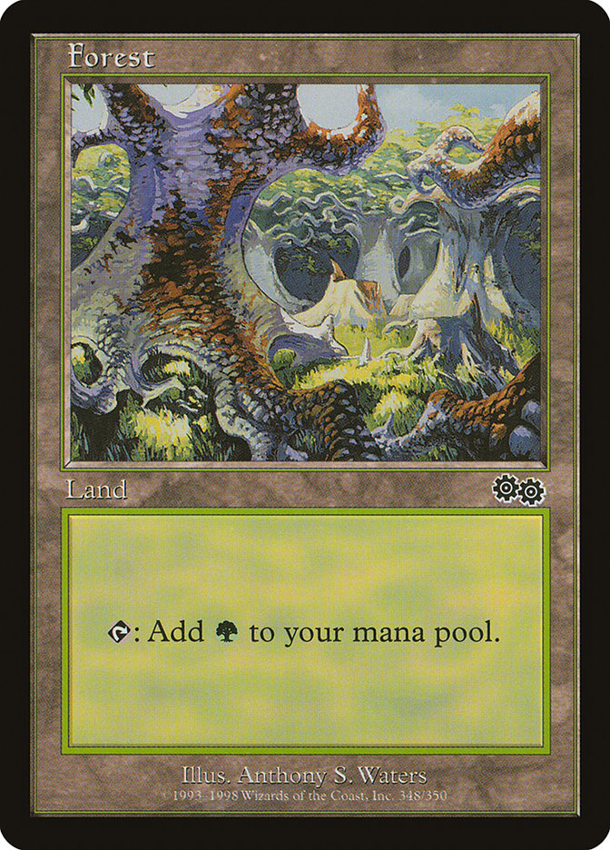 Forest (348) [Urza's Saga] MTG Single Magic: The Gathering | Red Claw Gaming