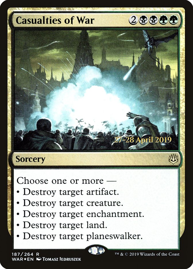 Casualties of War [War of the Spark Prerelease Promos] MTG Single Magic: The Gathering | Red Claw Gaming