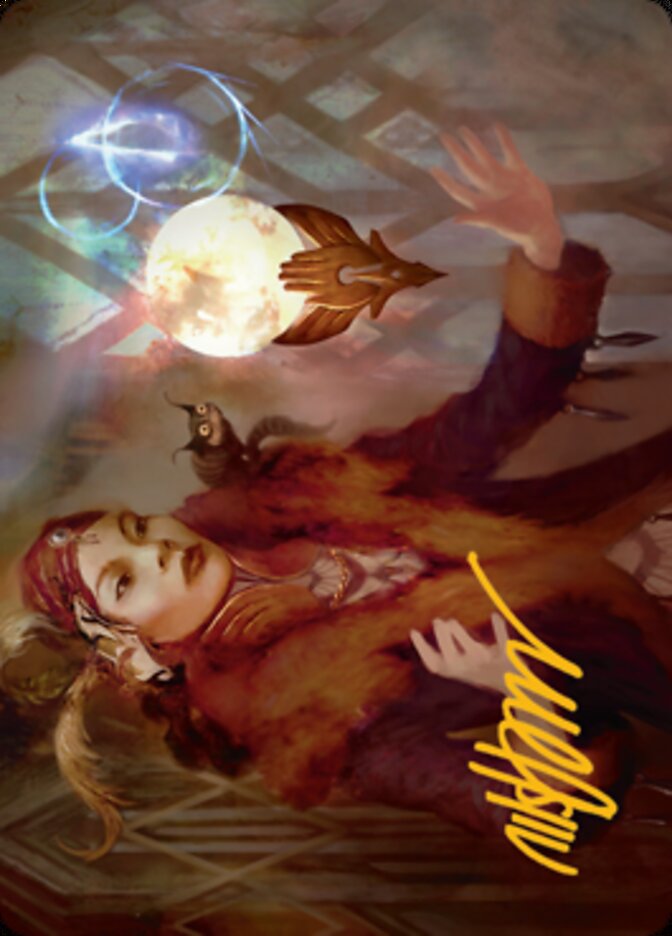 Misfortune Teller Art Card (Gold-Stamped Signature) [Streets of New Capenna Art Series] MTG Single Magic: The Gathering | Red Claw Gaming