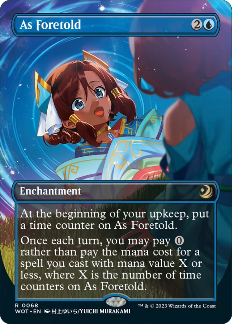 As Foretold (Anime Borderless) (Confetti Foil) [Wilds of Eldraine: Enchanting Tales] MTG Single Magic: The Gathering | Red Claw Gaming