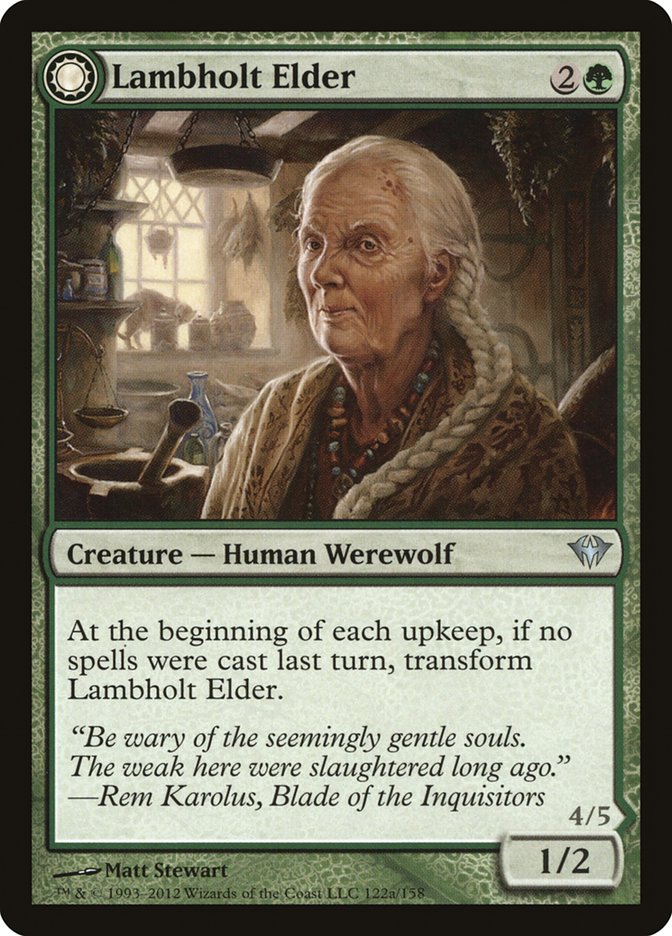 Lambholt Elder // Silverpelt Werewolf [Dark Ascension] MTG Single Magic: The Gathering | Red Claw Gaming