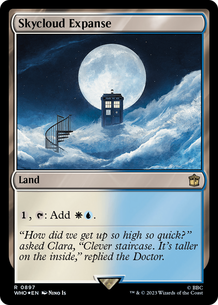 Skycloud Expanse (Surge Foil) [Doctor Who] MTG Single Magic: The Gathering | Red Claw Gaming