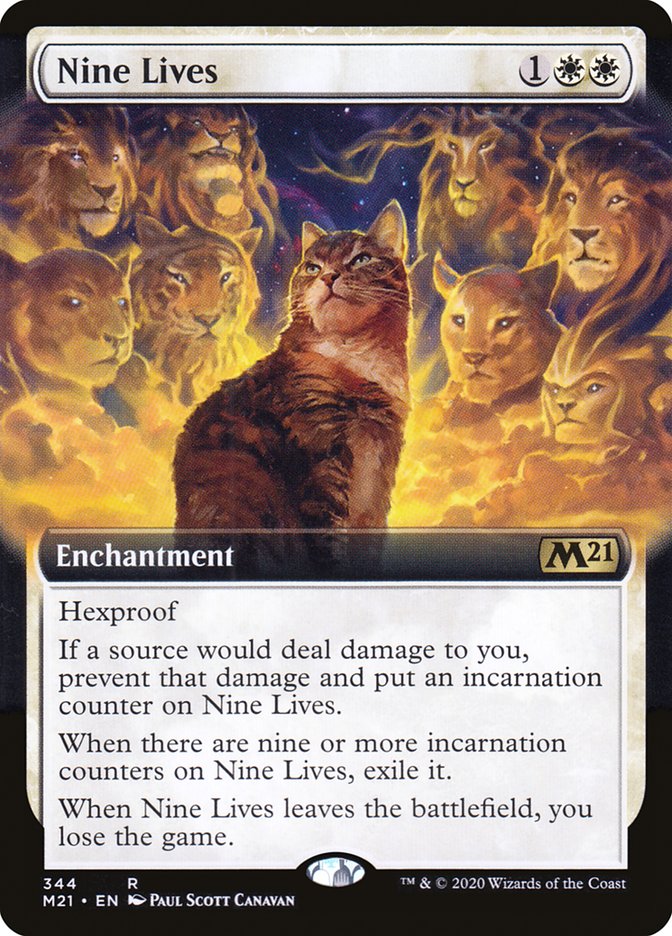 Nine Lives (Extended Art) [Core Set 2021] MTG Single Magic: The Gathering | Red Claw Gaming