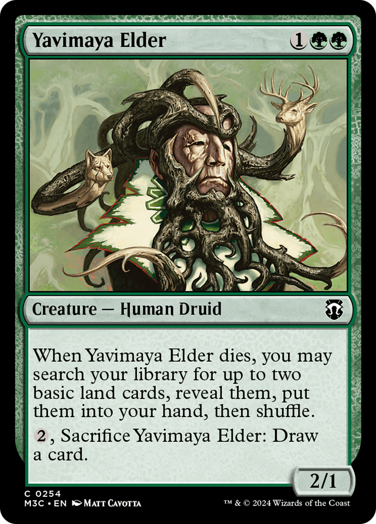 Yavimaya Elder (Ripple Foil) [Modern Horizons 3 Commander] MTG Single Magic: The Gathering | Red Claw Gaming