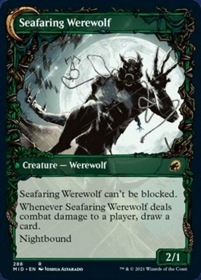 Suspicious Stowaway // Seafaring Werewolf (Showcase Equinox) [Innistrad: Midnight Hunt] MTG Single Magic: The Gathering | Red Claw Gaming