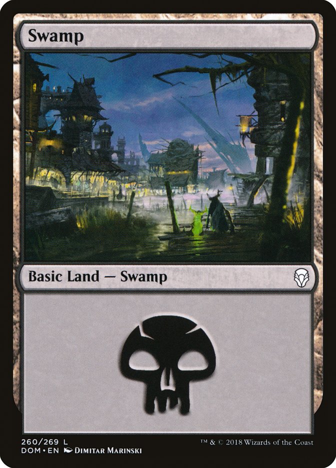 Swamp (260) [Dominaria] MTG Single Magic: The Gathering | Red Claw Gaming