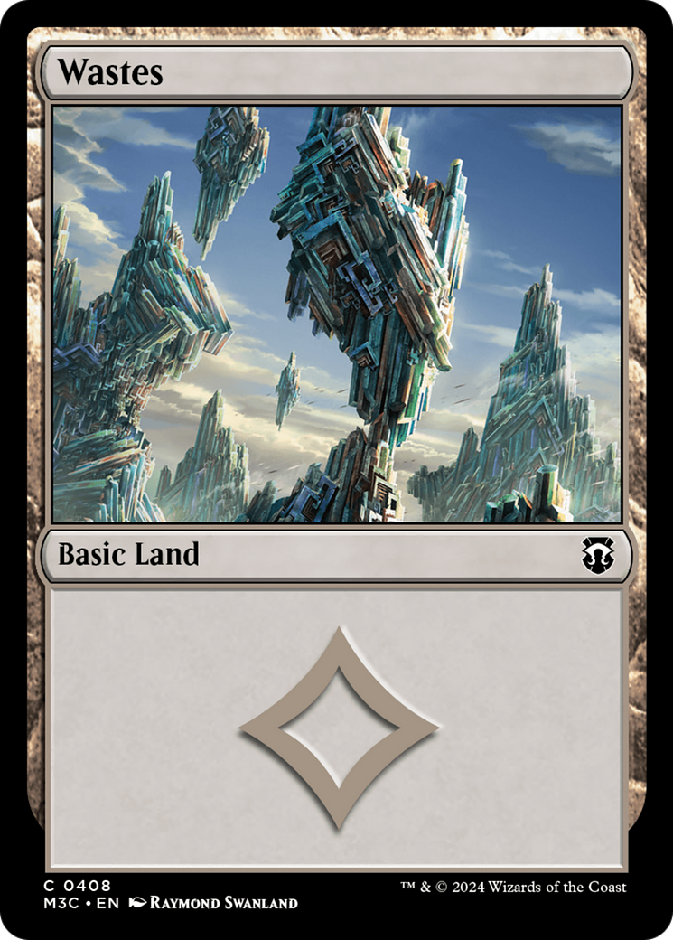 Wastes (Ripple Foil) [Modern Horizons 3 Commander] MTG Single Magic: The Gathering | Red Claw Gaming