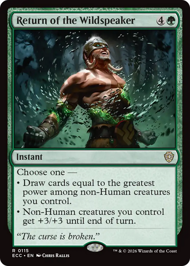 Return of the Wildspeaker [Lorwyn Eclipsed Commander] MTG Single Magic: The Gathering | Red Claw Gaming