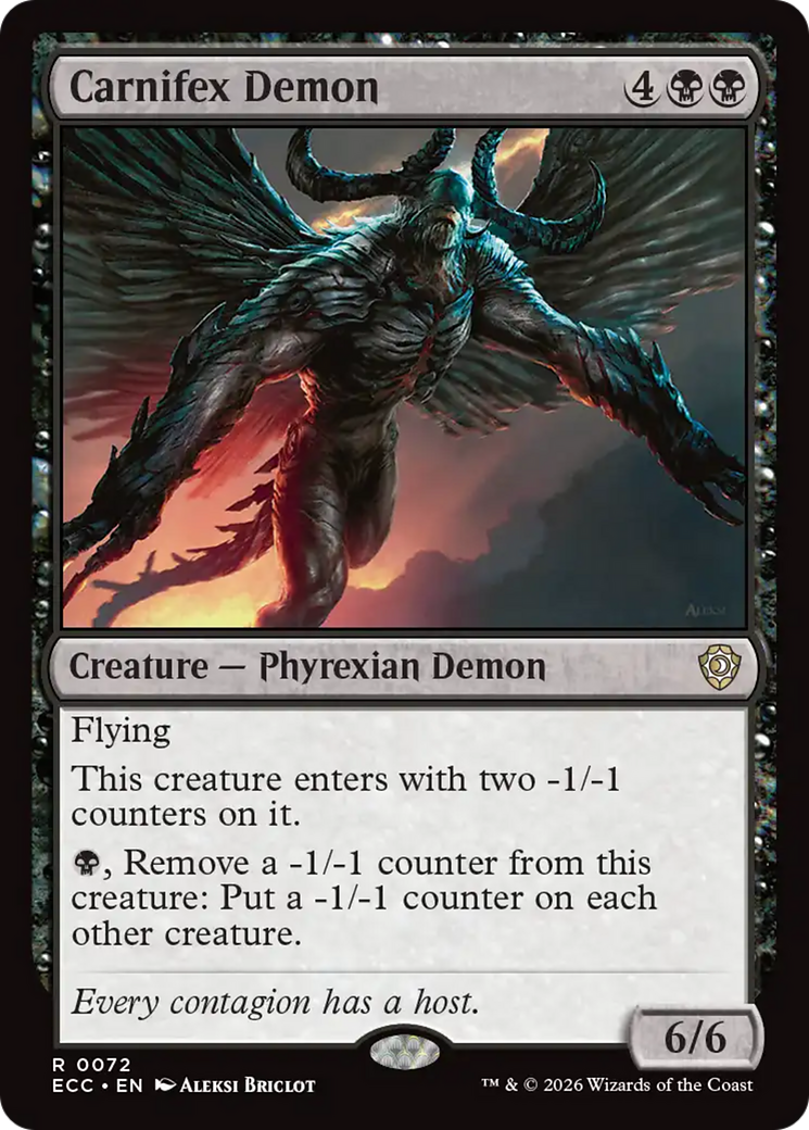 Carnifex Demon [Lorwyn Eclipsed Commander] MTG Single Magic: The Gathering | Red Claw Gaming