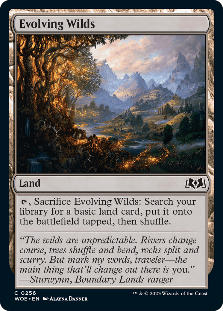 Evolving Wilds [Wilds of Eldraine] MTG Single Magic: The Gathering    | Red Claw Gaming