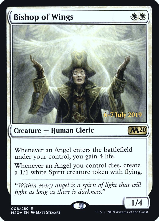 Bishop of Wings [Core Set 2020 Prerelease Promos] MTG Single Magic: The Gathering | Red Claw Gaming