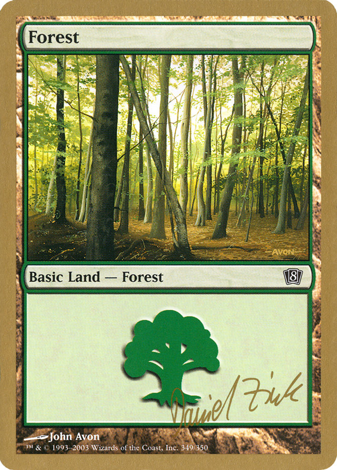 Forest (dz349) (Daniel Zink) [World Championship Decks 2003] MTG Single Magic: The Gathering    | Red Claw Gaming
