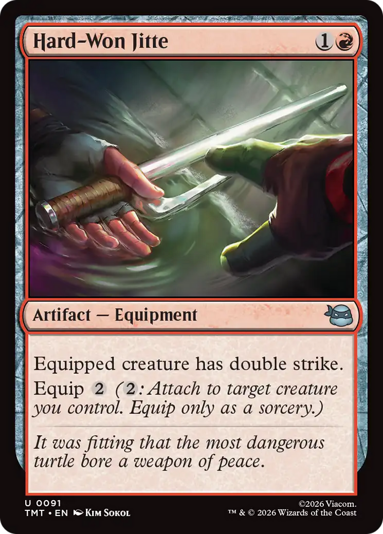 Hard-Won Jitte [Teenage Mutant Ninja Turtles] MTG Single Magic: The Gathering | Red Claw Gaming