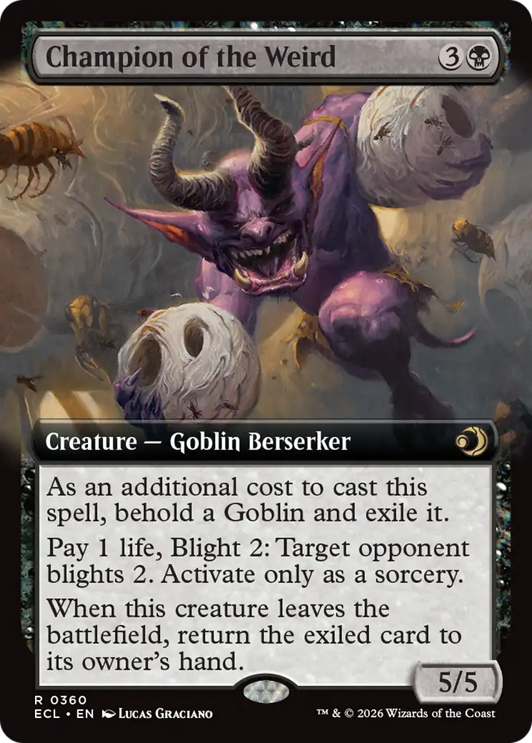 Champion of the Weird (Extended Art) [Lorwyn Eclipsed] MTG Single Magic: The Gathering | Red Claw Gaming