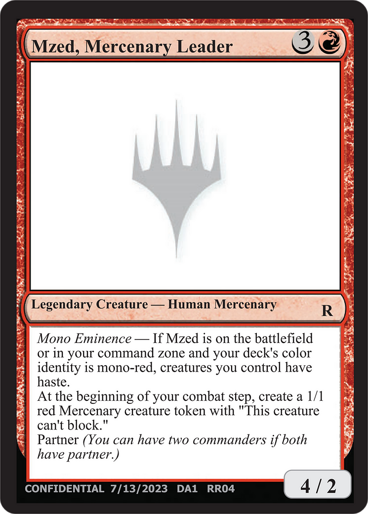 Mzed, Mercenary Leader [Unknown Event] MTG Single Magic: The Gathering | Red Claw Gaming