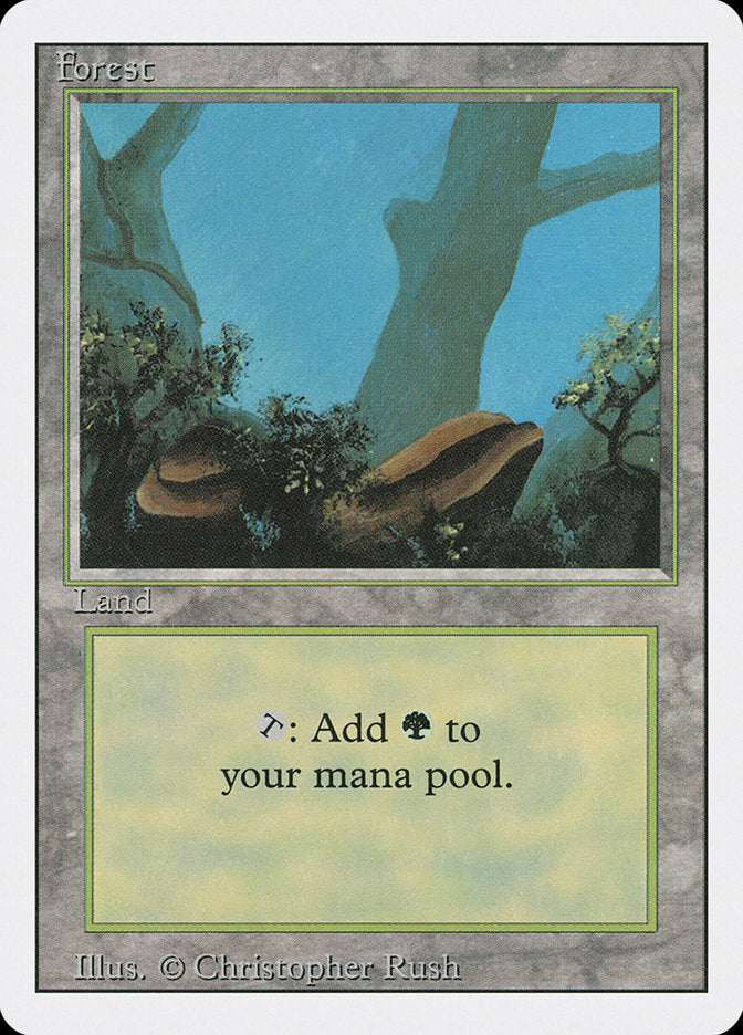 Forest (Two Stones) [Revised Edition] MTG Single Magic: The Gathering | Red Claw Gaming
