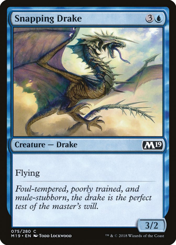 Snapping Drake [Core Set 2019] MTG Single Magic: The Gathering | Red Claw Gaming