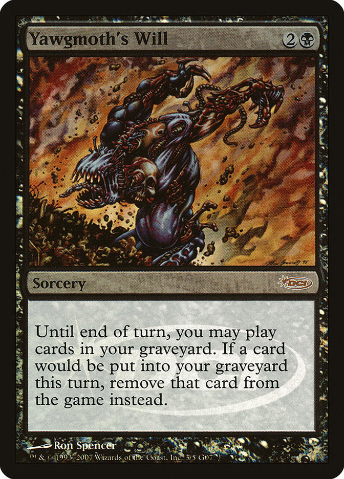 Yawgmoth's Will [Judge Gift Cards 2007] MTG Single Magic: The Gathering | Red Claw Gaming