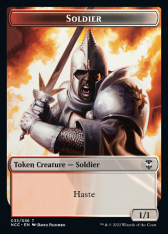Soldier (33) // Devil Double-Sided Token [Streets of New Capenna Commander Tokens] MTG Single Magic: The Gathering | Red Claw Gaming