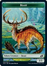 Beast // Human Soldier (003) Double-Sided Token [Ikoria: Lair of Behemoths Tokens] MTG Single Magic: The Gathering | Red Claw Gaming