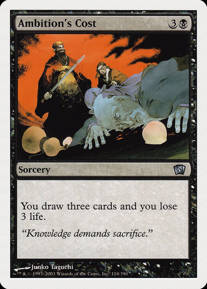 Ambition's Cost [Eighth Edition] MTG Single Magic: The Gathering | Red Claw Gaming
