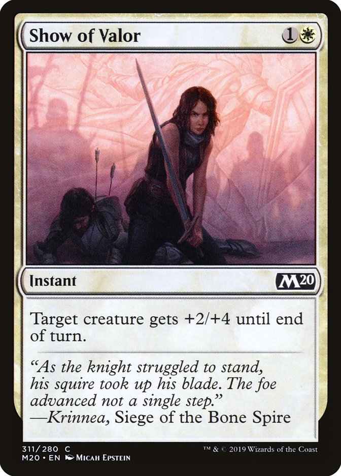 Show of Valor [Core Set 2020] MTG Single Magic: The Gathering | Red Claw Gaming
