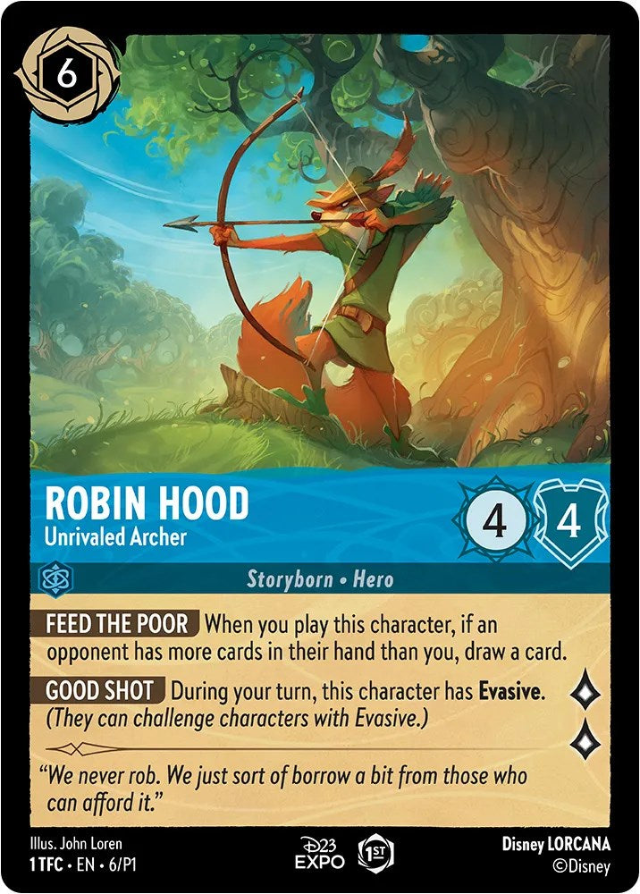 Robin Hood (6) [D23 Promos] Lorcana Single Disney    | Red Claw Gaming