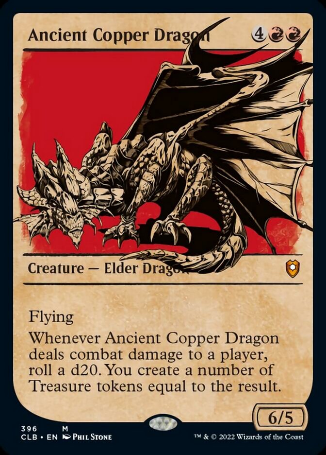 Ancient Copper Dragon (Showcase) [Commander Legends: Battle for Baldur's Gate] MTG Single Magic: The Gathering | Red Claw Gaming