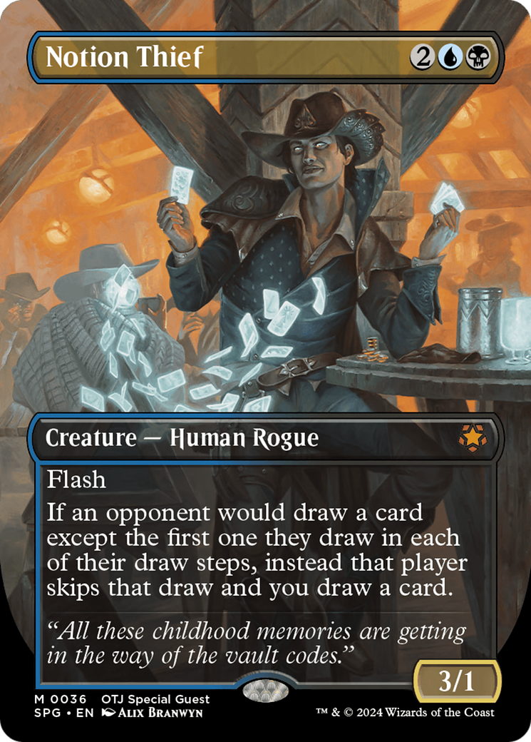 Notion Thief (Borderless) [Outlaws of Thunder Junction Special Guests] MTG Single Magic: The Gathering | Red Claw Gaming