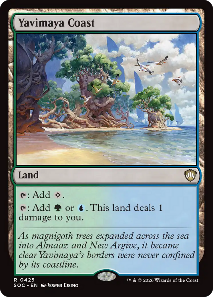 Yavimaya Coast [Secrets of Strixhaven Commander] MTG Single Magic: The Gathering | Red Claw Gaming