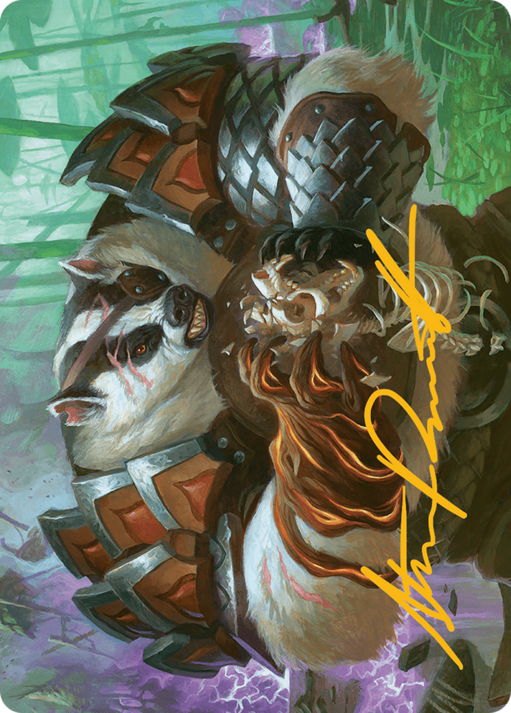 Hugs, Grisly Guardian Art Card (Gold-Stamped Signature) [Bloomburrow Art Series] MTG Single Magic: The Gathering | Red Claw Gaming