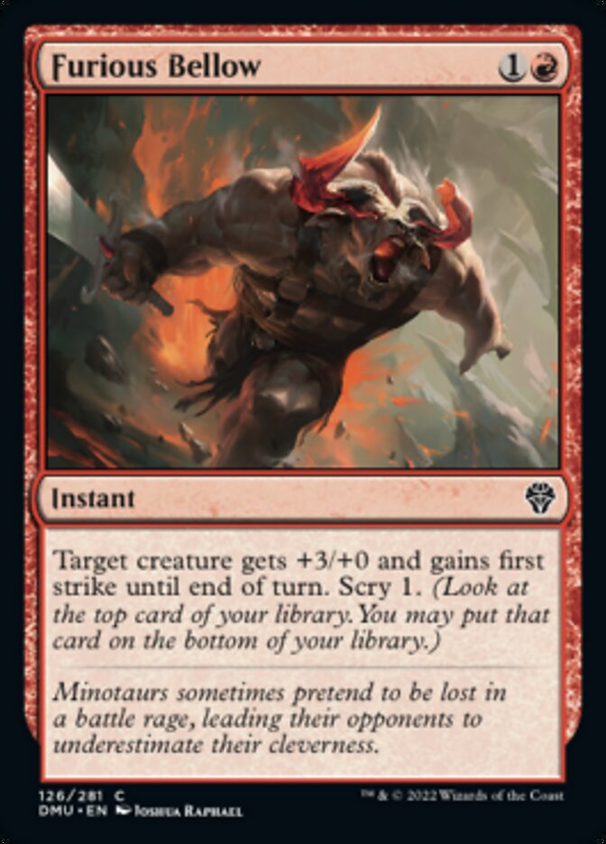 Furious Bellow [Dominaria United] MTG Single Magic: The Gathering | Red Claw Gaming