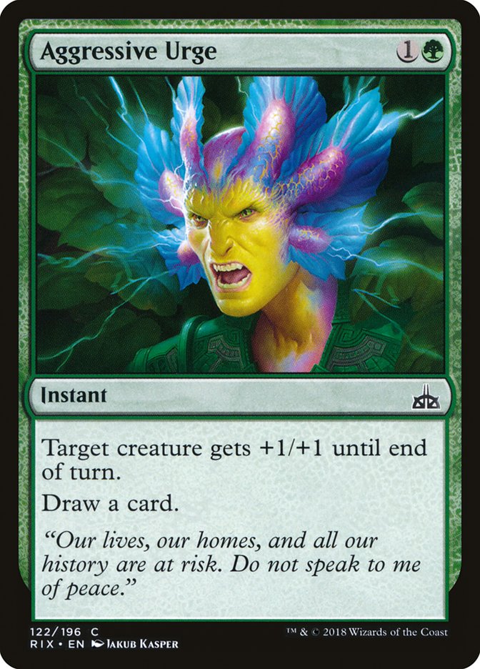 Aggressive Urge [Rivals of Ixalan] MTG Single Magic: The Gathering | Red Claw Gaming