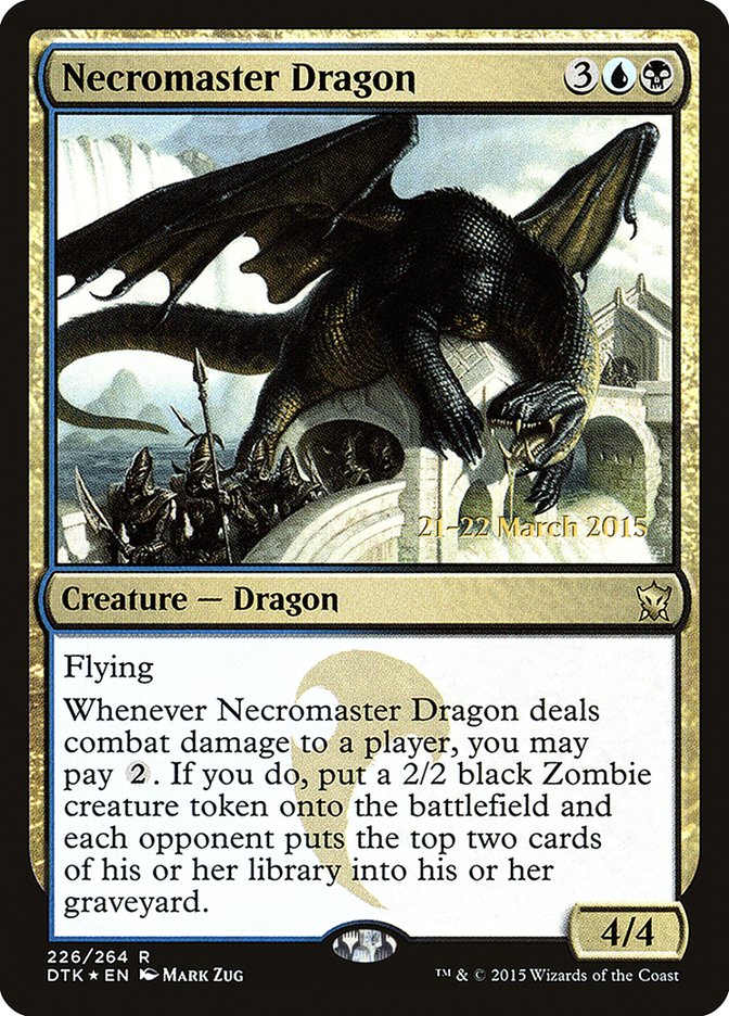 Necromaster Dragon [Dragons of Tarkir Prerelease Promos] MTG Single Magic: The Gathering | Red Claw Gaming