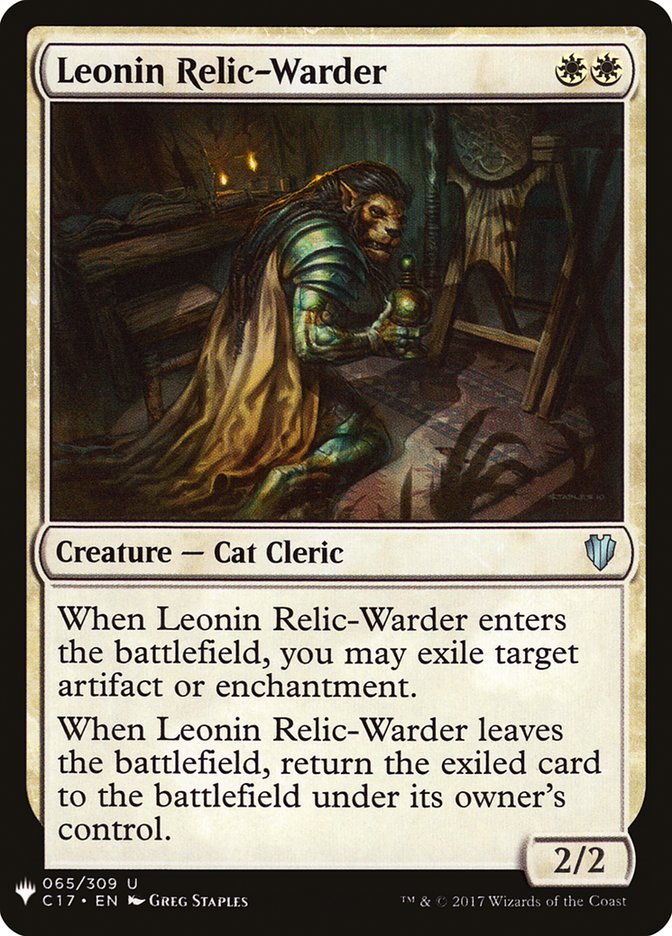 Leonin Relic-Warder [Mystery Booster] MTG Single Magic: The Gathering    | Red Claw Gaming