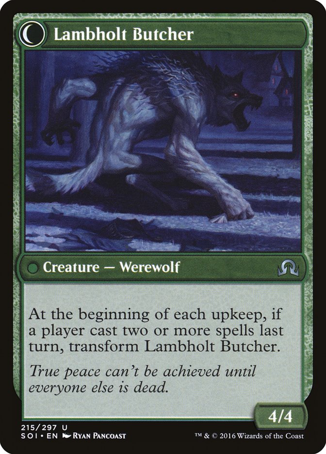 Lambholt Pacifist // Lambholt Butcher [Shadows over Innistrad] MTG Single Magic: The Gathering | Red Claw Gaming