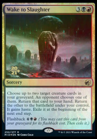 Wake to Slaughter [Innistrad: Midnight Hunt Prerelease Promos] MTG Single Magic: The Gathering | Red Claw Gaming