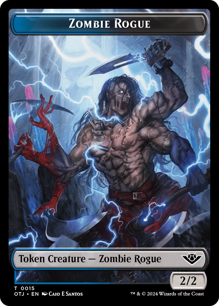 Zombie Rogue // Plot Double-Sided Token [Outlaws of Thunder Junction Tokens] MTG Single Magic: The Gathering | Red Claw Gaming