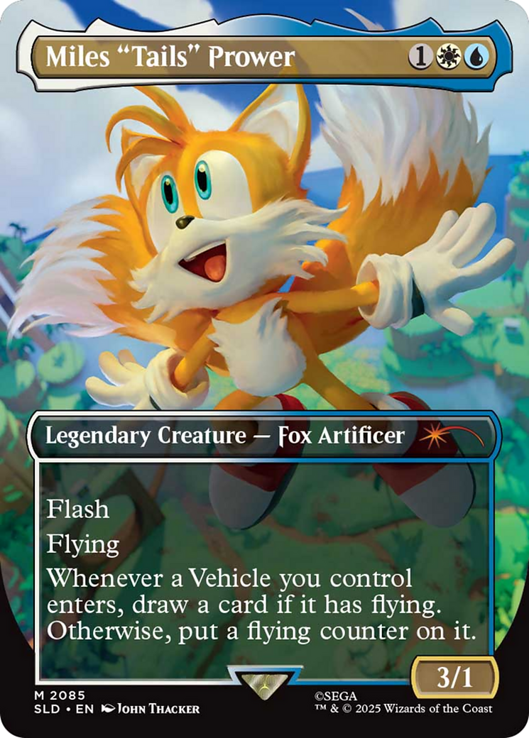 Miles "Tails" Prower (Rainbow Foil) [Secret Lair Drop Series] MTG Single Magic: The Gathering | Red Claw Gaming