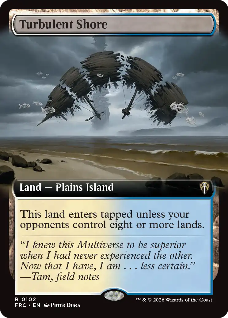 Turbulent Shore (Extended Art) [Reality Fracture Commander] | Red Claw Gaming