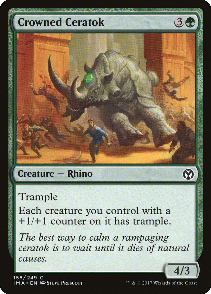 Crowned Ceratok [Iconic Masters] MTG Single Magic: The Gathering | Red Claw Gaming