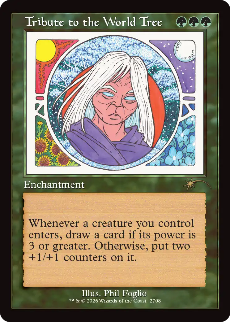 Tribute to the World Tree (Retro Frame) [Secret Lair Drop Series] | Red Claw Gaming