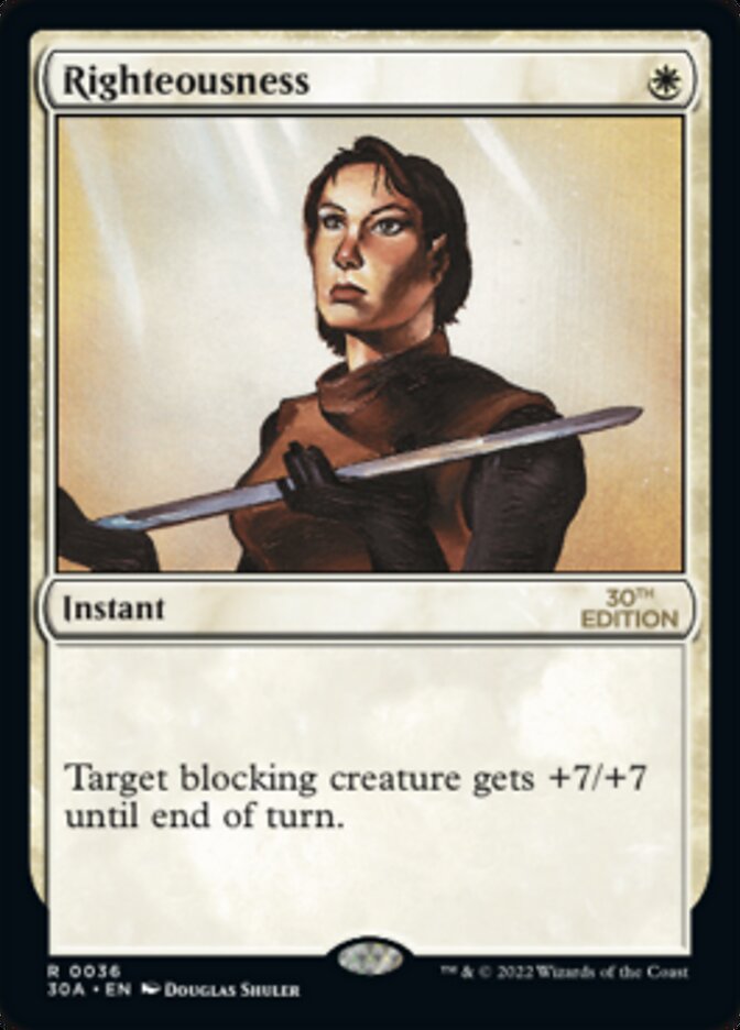 Righteousness [30th Anniversary Edition] MTG Single Magic: The Gathering | Red Claw Gaming