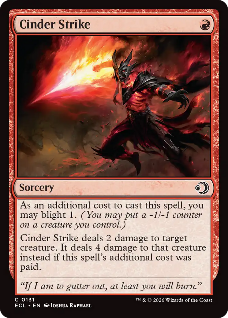 Cinder Strike [Lorwyn Eclipsed] MTG Single Magic: The Gathering | Red Claw Gaming