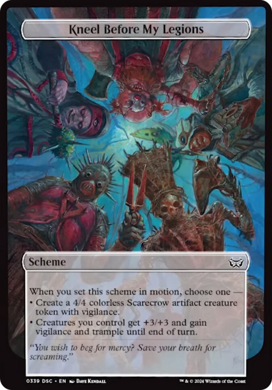 Kneel Before My Legions (Full Art) [Duskmourn: Archenemy] MTG Single Magic: The Gathering | Red Claw Gaming