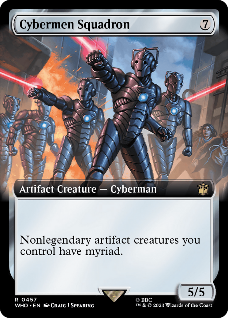 Cybermen Squadron (Extended Art) [Doctor Who] MTG Single Magic: The Gathering | Red Claw Gaming